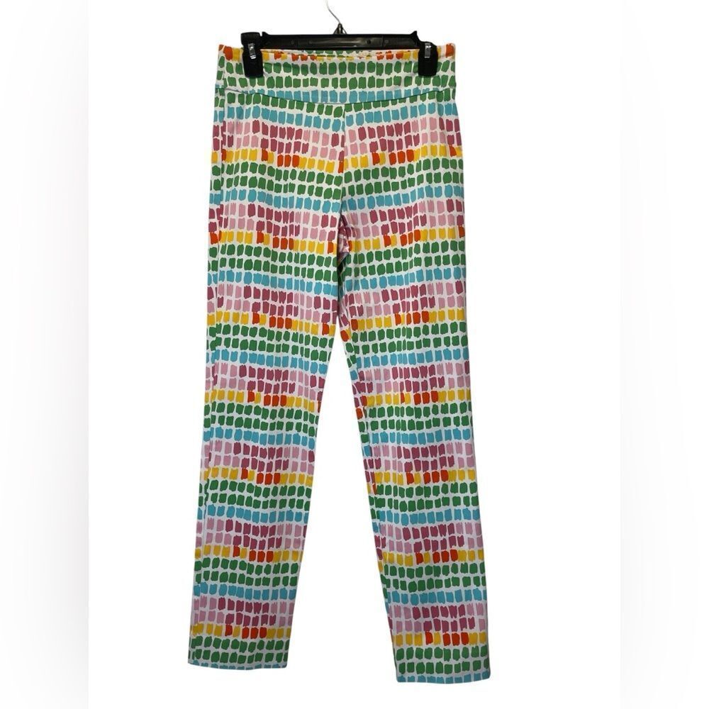 Krazy Larry Multiple Color Geometric Pull-On Ankle Pants Size 6